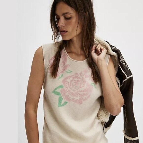 NWT - We the Free - Cashmere Muscle Tee Sweater, XL - Picture 1 of 8